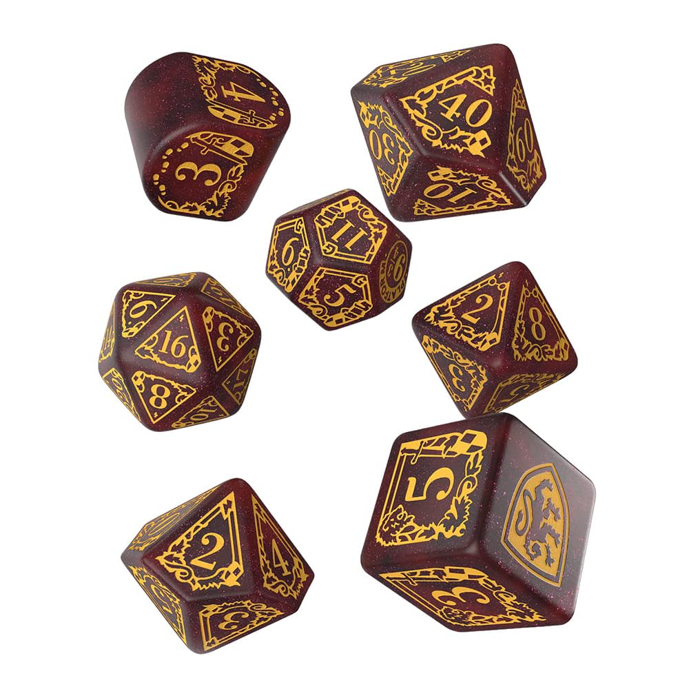 Q WORKSHOP Gryffindor dice red with gold engravings for thematic table moments.