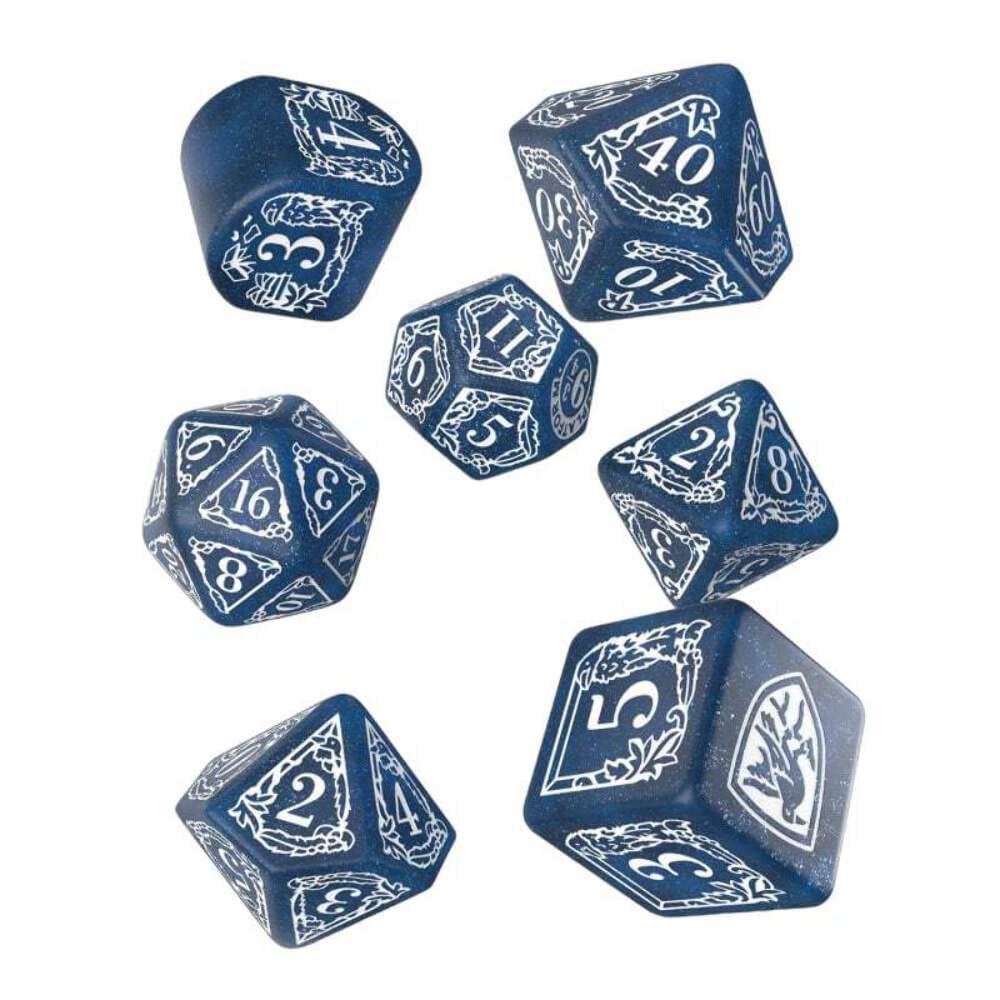 Q Workshop Harry Potter Ravenclaw Modern Dice Blue D20 with clear engravings for easy reading
