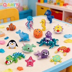 Bright colors from QANIY kit ready for ocean animal sculptures