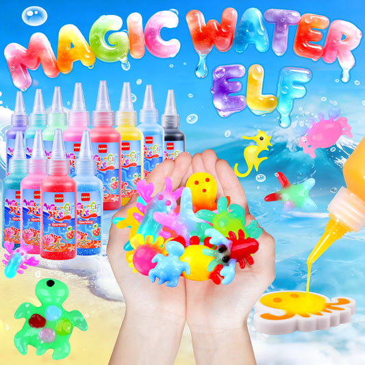 QANIY Magic Water Elf gels collection with 12 colors for vibrant crafts