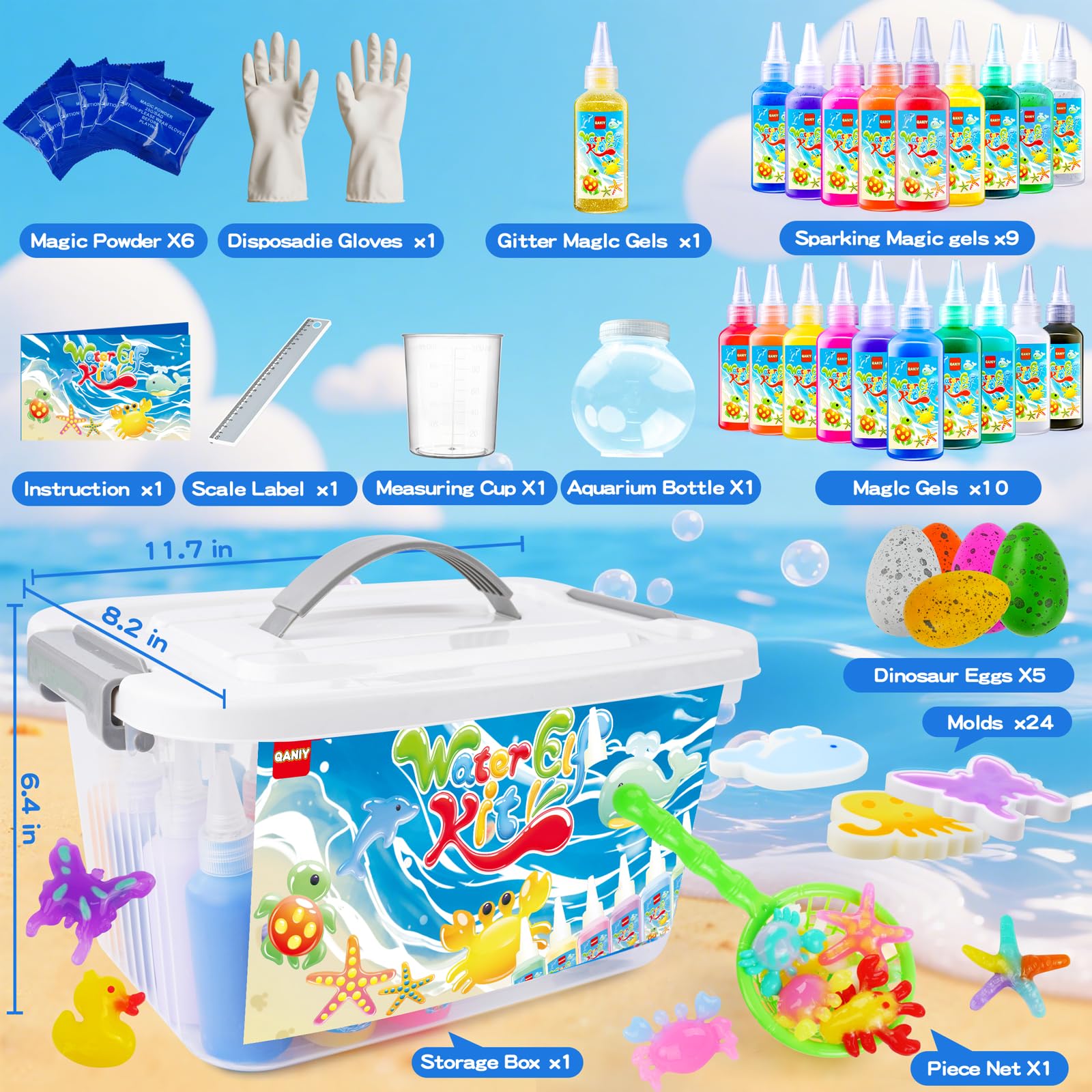 QANIY Measuring cup and gloves support safe, tidy DIY projects