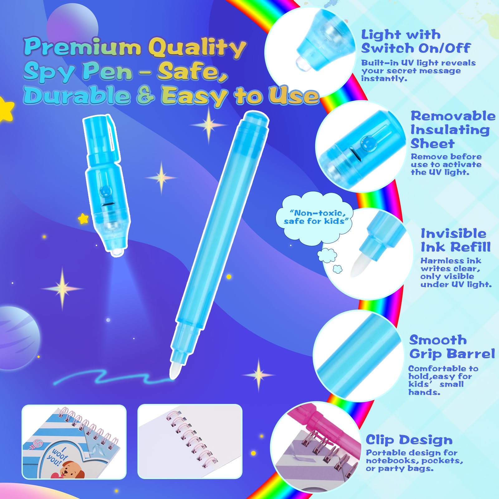QANIY multicolor notebooks set to organize clues and stories