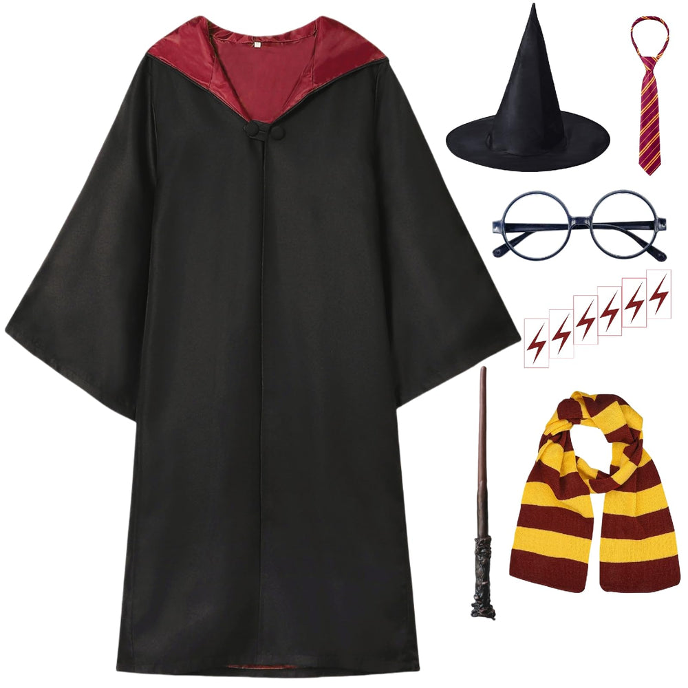 QAQ-COSPLAY wizard robe worn by kids for comfortable, imaginative play.