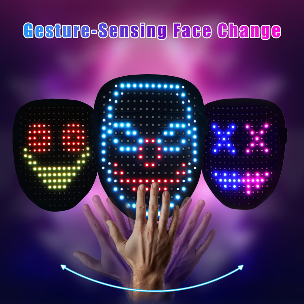 QAQ LED mask soft padding and eye slits for comfortable wear