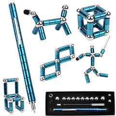 QAQcew fidget pen blue front view promoting tactile focus and creativity