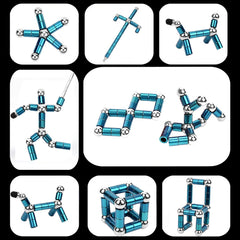 QAQcew fidget pen blue side sculpture highlighting magnetic play