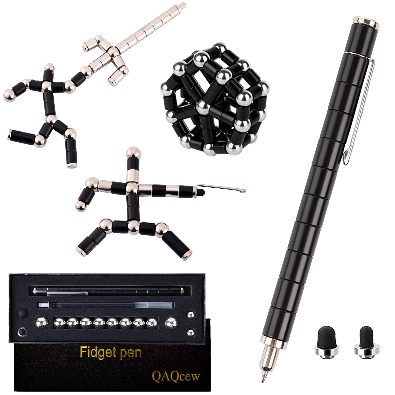QAQcew fidget pen magnetic body offers smooth writing with tactile play.