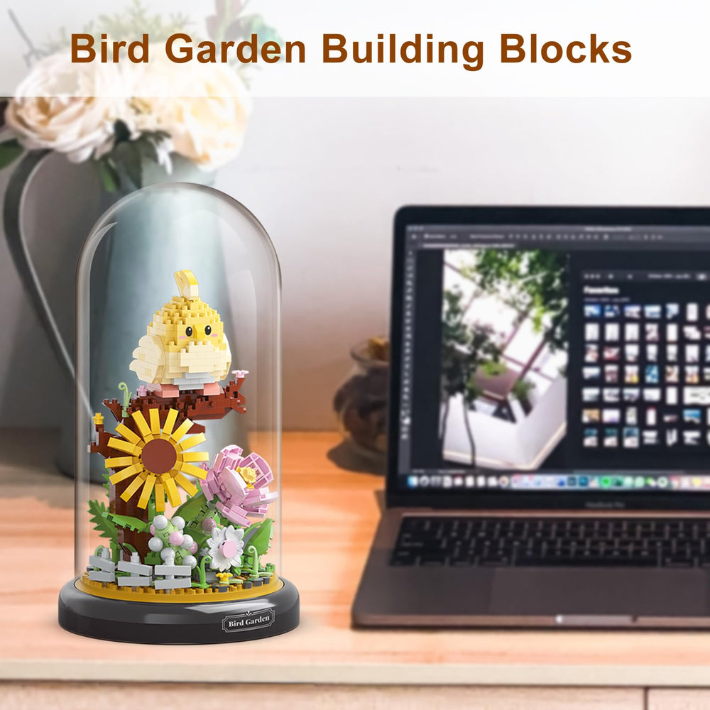 QARULUS Parrot Flower Bouquet Building Set – includes clear, detailed building manual for all ages.