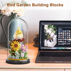 QARULUS Parrot Flower Bouquet Building Set – includes clear, detailed building manual for all ages.