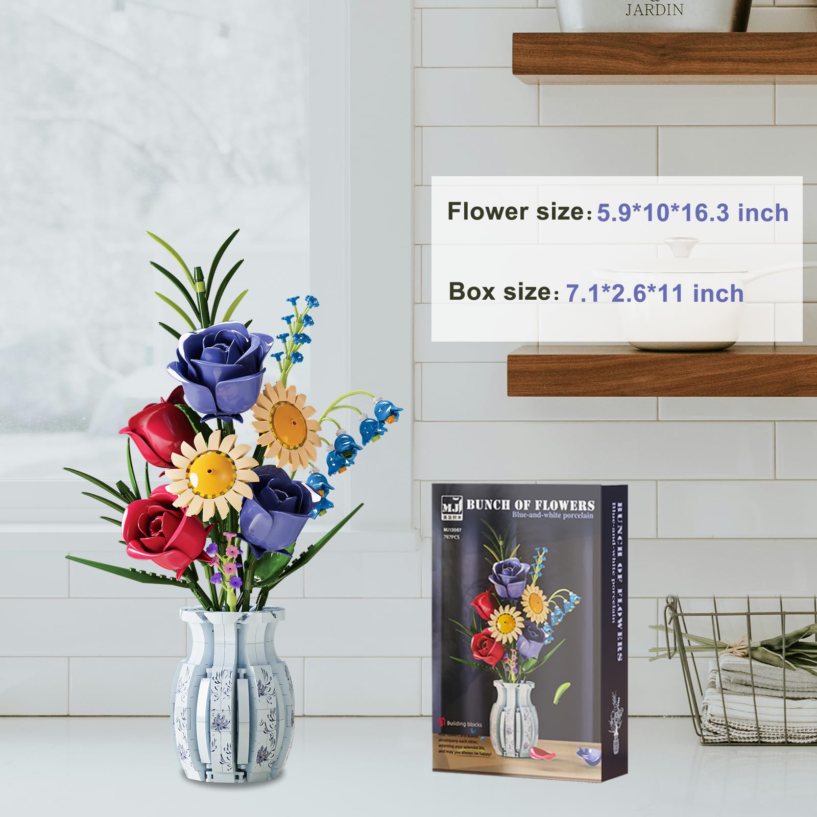 QARULUS delicate vase included for quick display setup