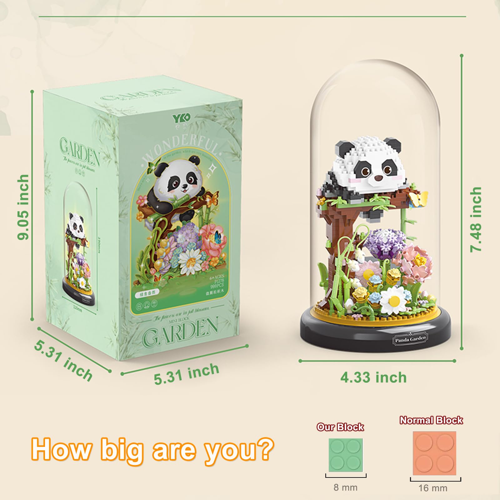 QARULUS Panda Flowers set colorful flowers brighten rooms and spark creativity