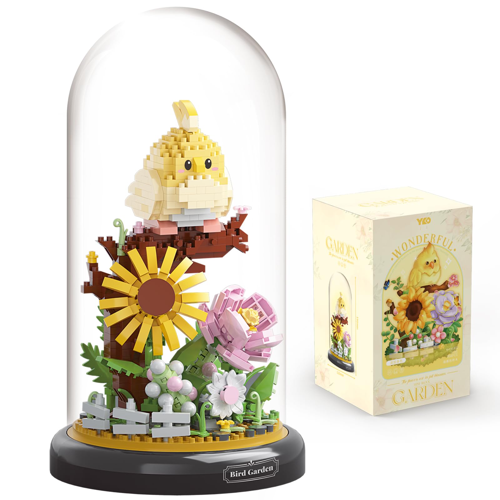QARULUS Parrot Flower Bouquet Building Set – vibrant bricks spark creative play and decor.