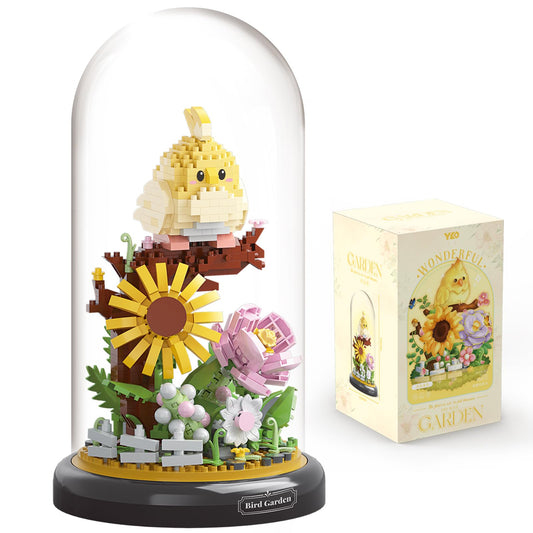 QARULUS Parrot Flower Bouquet Building Set – vibrant bricks spark creative play and decor.