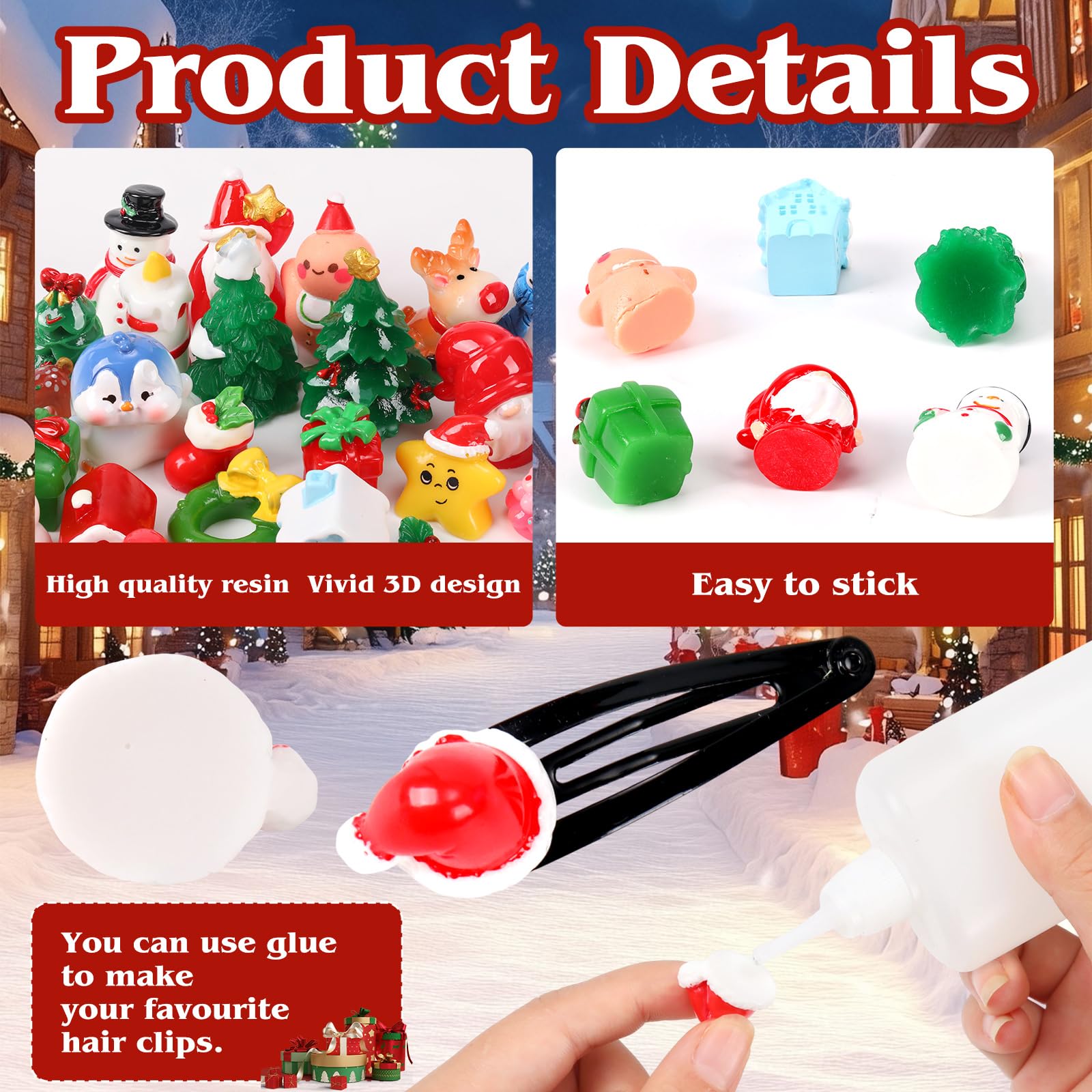 QAUYETM gift-box figurine for gift-inspired centerpieces and stockings.