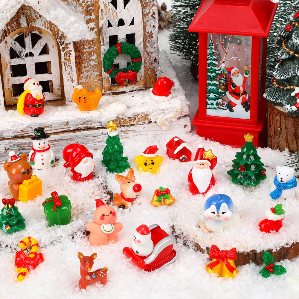 QAUYETM Christmas tree figurine for table spreads and mini village scenes.