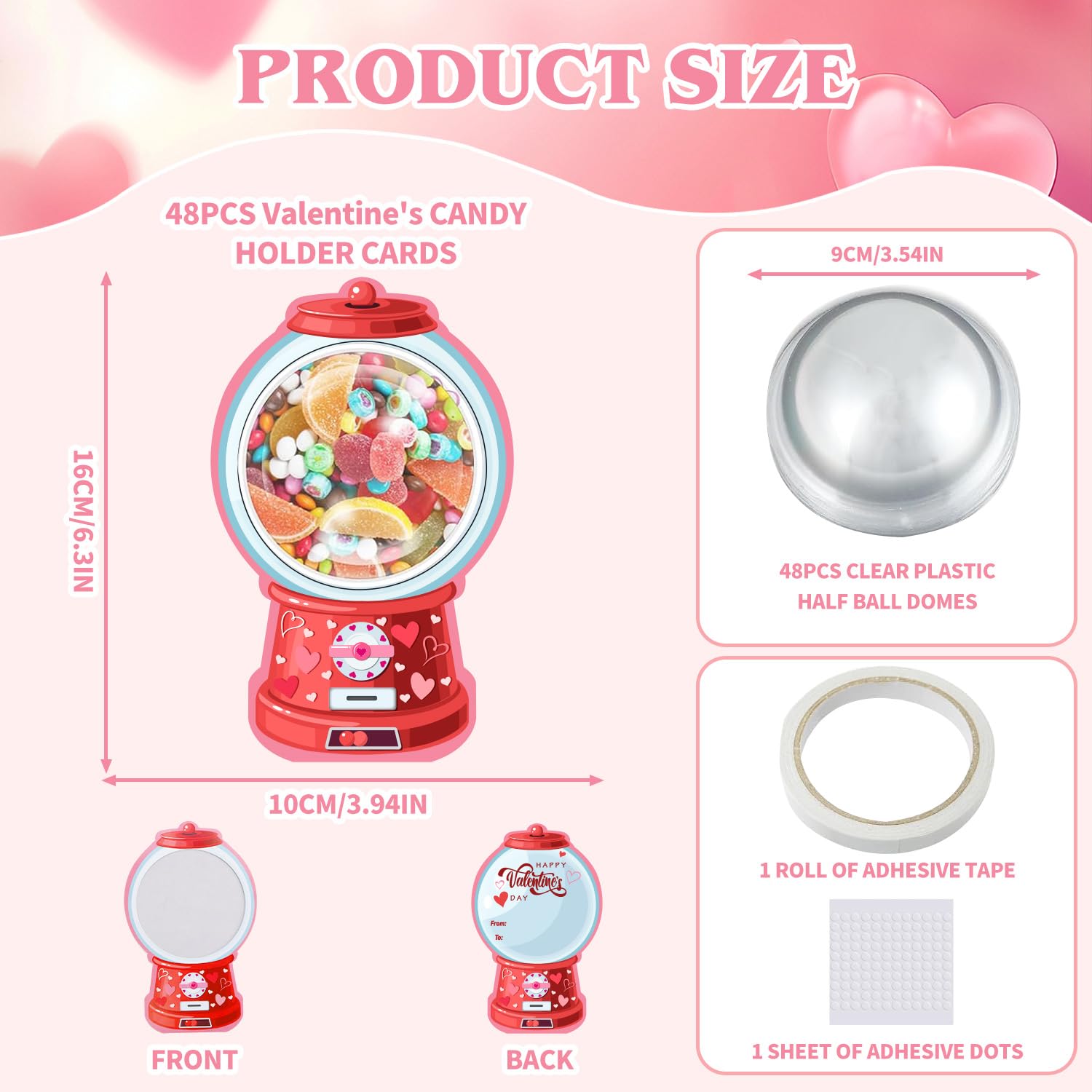 QAUYETM clear plastic domes safely display attached treats.