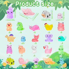 QAUYETM glow mini animals dinosaurs bright terrarium accents