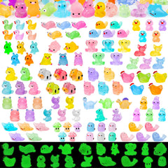QAUYETM glow mini animals ducks for fairy garden displays