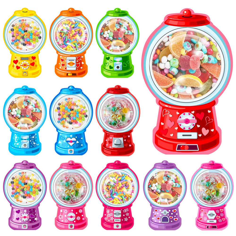 QAUYETM Valentine cards 48-pack for classroom gift exchanges with bubble gum domes.