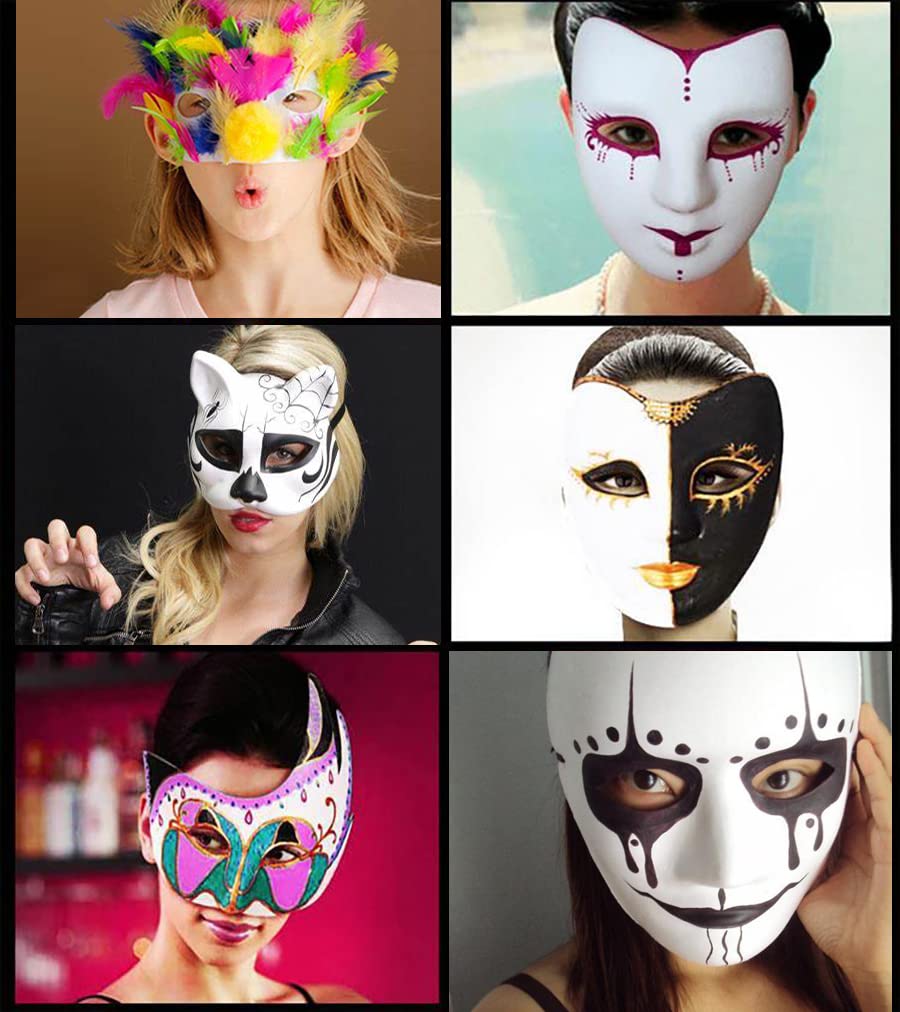 Qavctw masks pack shows multiple unpainted pieces for art.