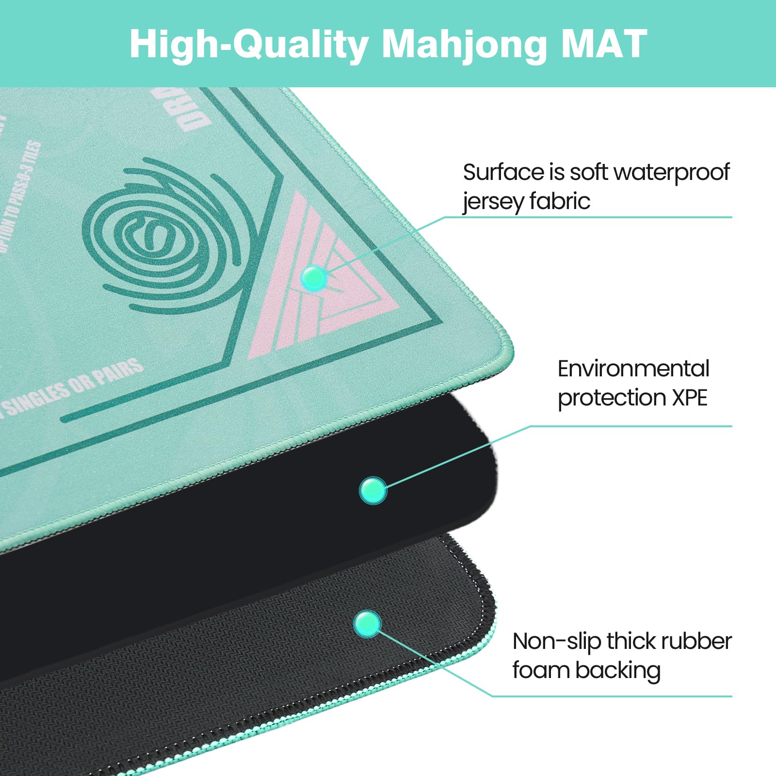 QAZWQAZ Mahjong Mat foldable design for quick setup
