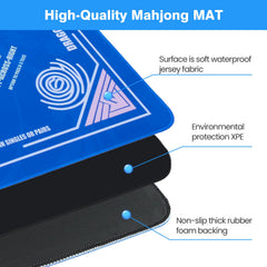 QAZWQAZ Mahjong Mat neoprene backing provides reliable non-slip grip.