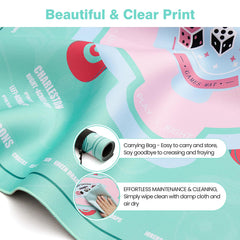 QAZWQAZ Mahjong Mat fade-resistant print stays vibrant