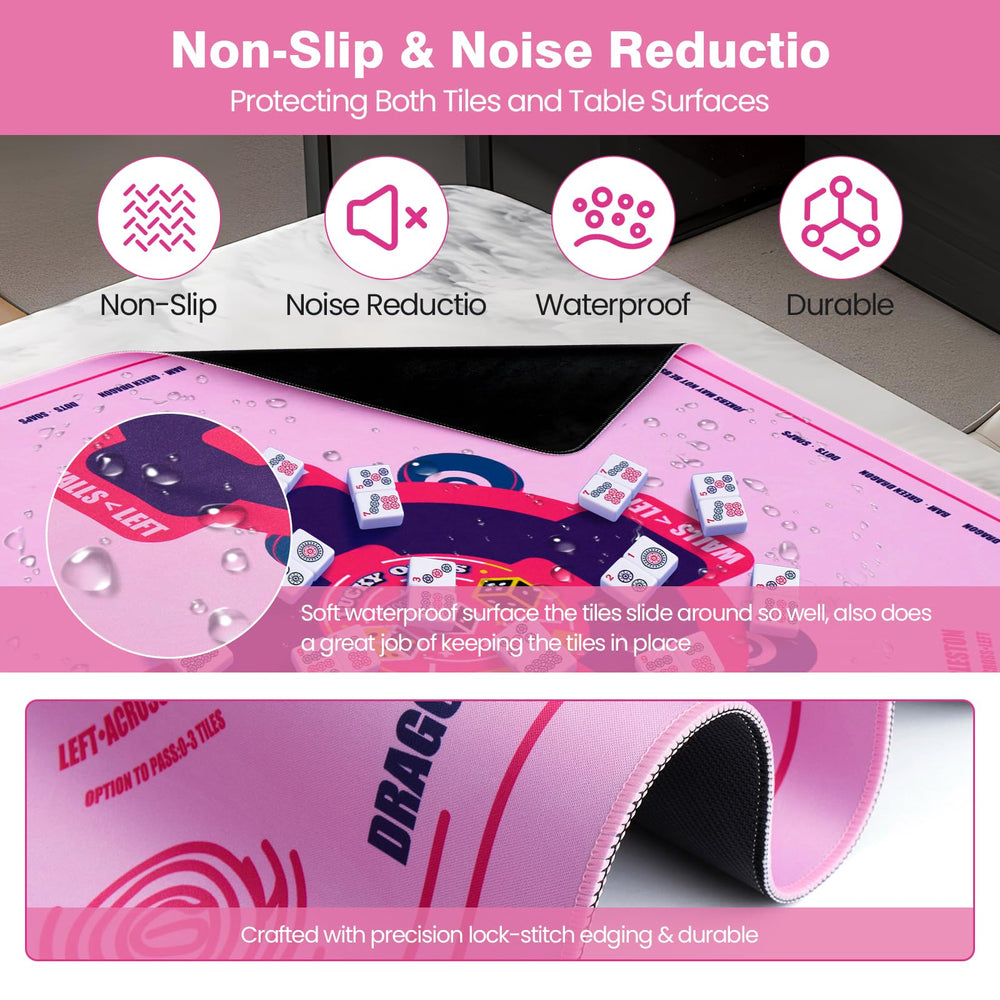 QAZWQAZ Neoprene Mahjong Surface – protects tiles and table