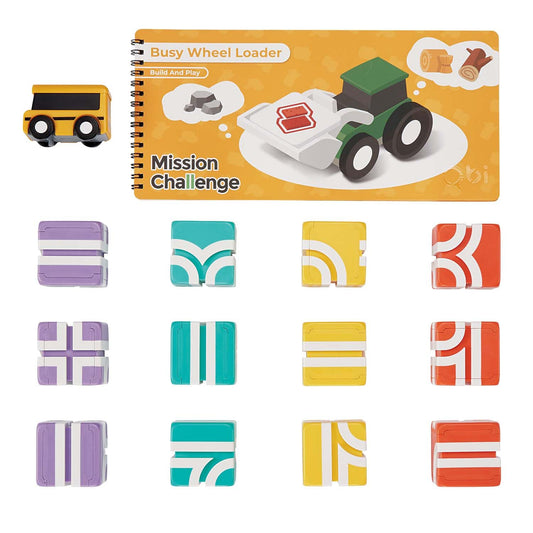 QBI magnetic blocks stacking shows easy, frustration-free construction for little hands.