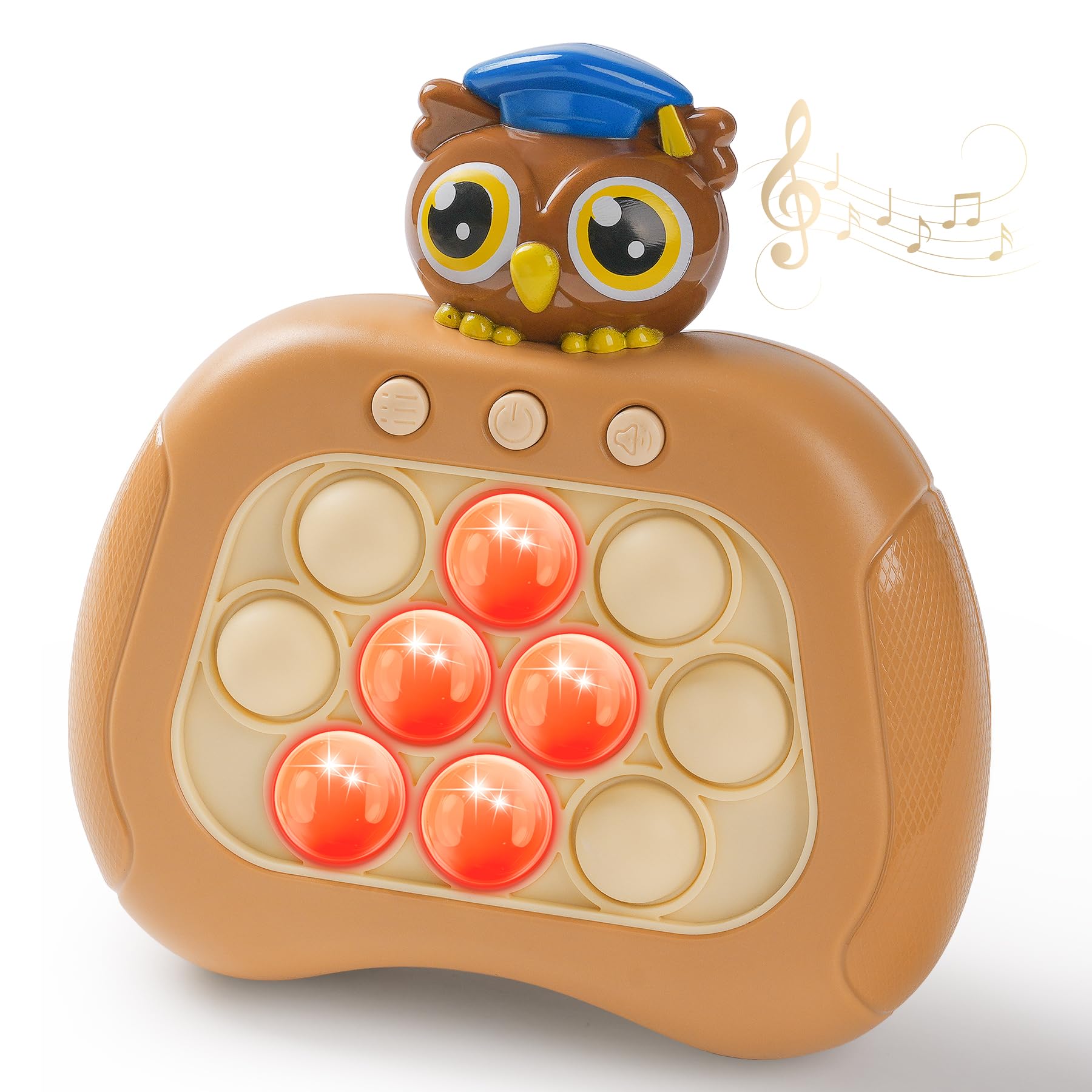 QBvuj Graduation Eagles Pop Push Game front view highlights tactile bubbles for focused play