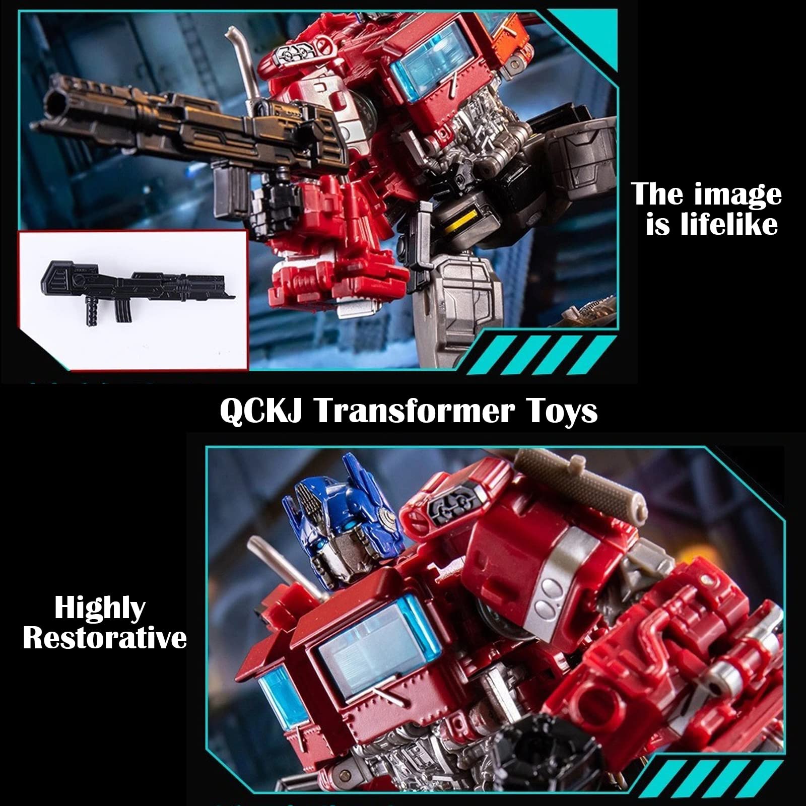 QCCX ABS-plastic and alloy build provides sturdy, durable toy play.