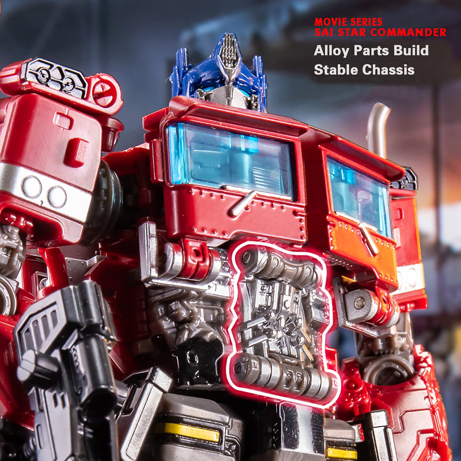 QCCX deformed-car-figure with weapon supports dynamic action and storytelling.