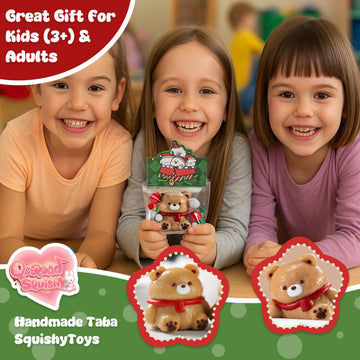 QCROAD SQUISHY Taba Bear compact design fits pockets for quiet, portable squeezes.