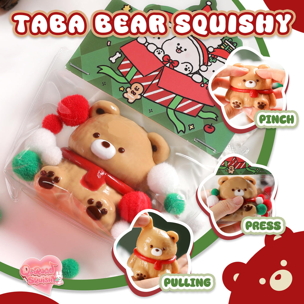 QCROAD SQUISHY Taba Bear gift-ready packaging highlights ready-to-gift appeal for celebrations.