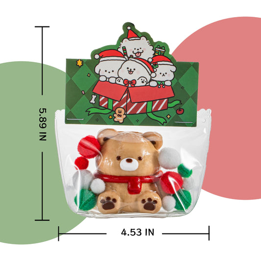 QCROAD SQUISHY Taba Bear silicone texture close-up showing smooth tactile feel for stress relief.