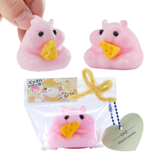 QCROAD SQUISHY Taba Hamster front view highlights ultra-soft silicone for stress relief.