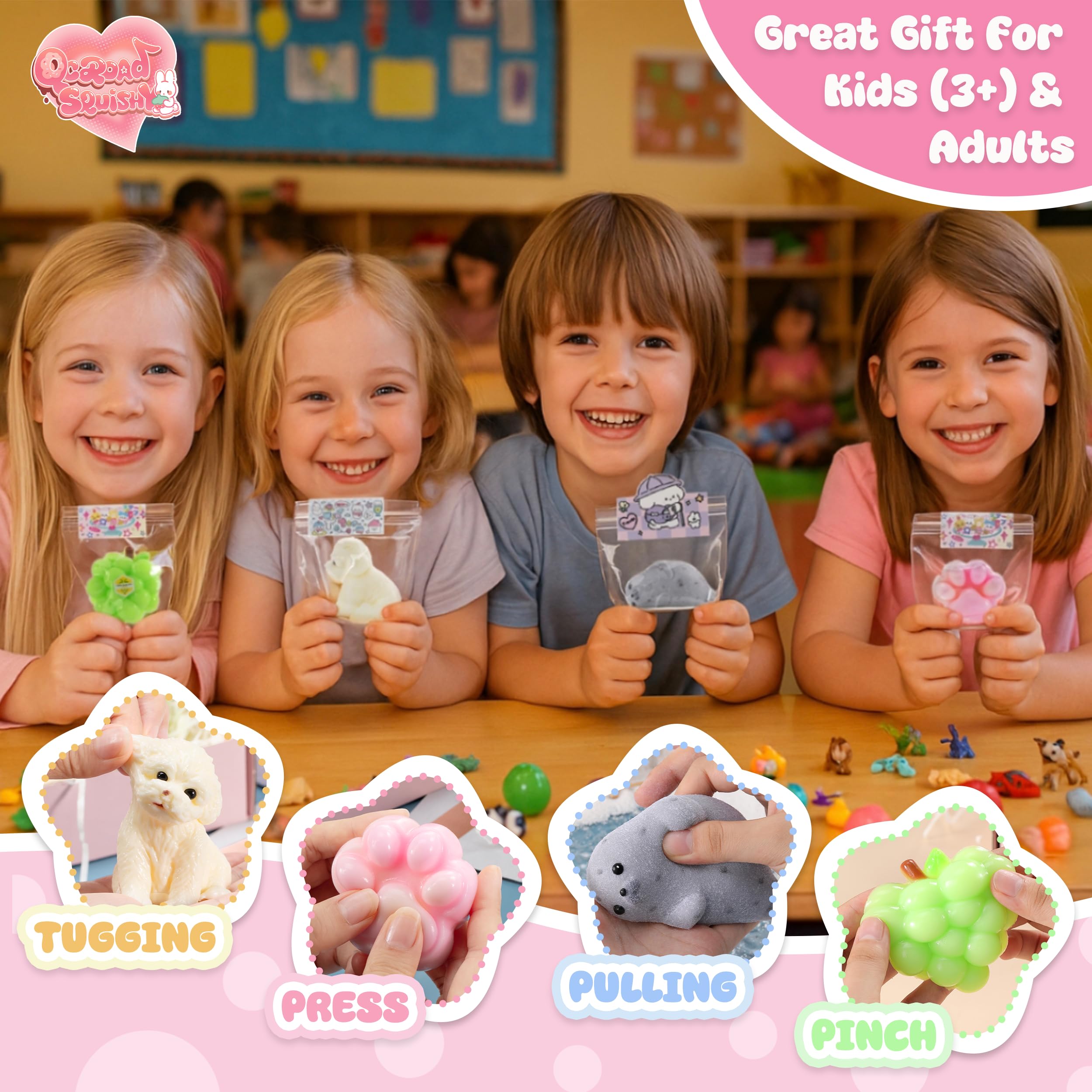 QCROAD SQUISHY taba handheld use, perfect for on-the-go squeezes