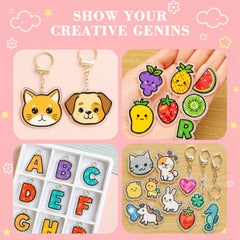 QDBNW shrink paper jewelry DIY for earrings and necklaces.
