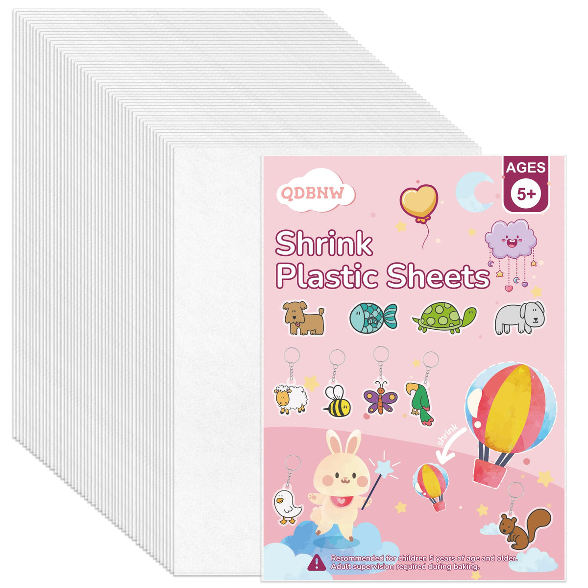 QDBNW shrink papers 30 sheets pack for kid-friendly crafts and keepsakes.