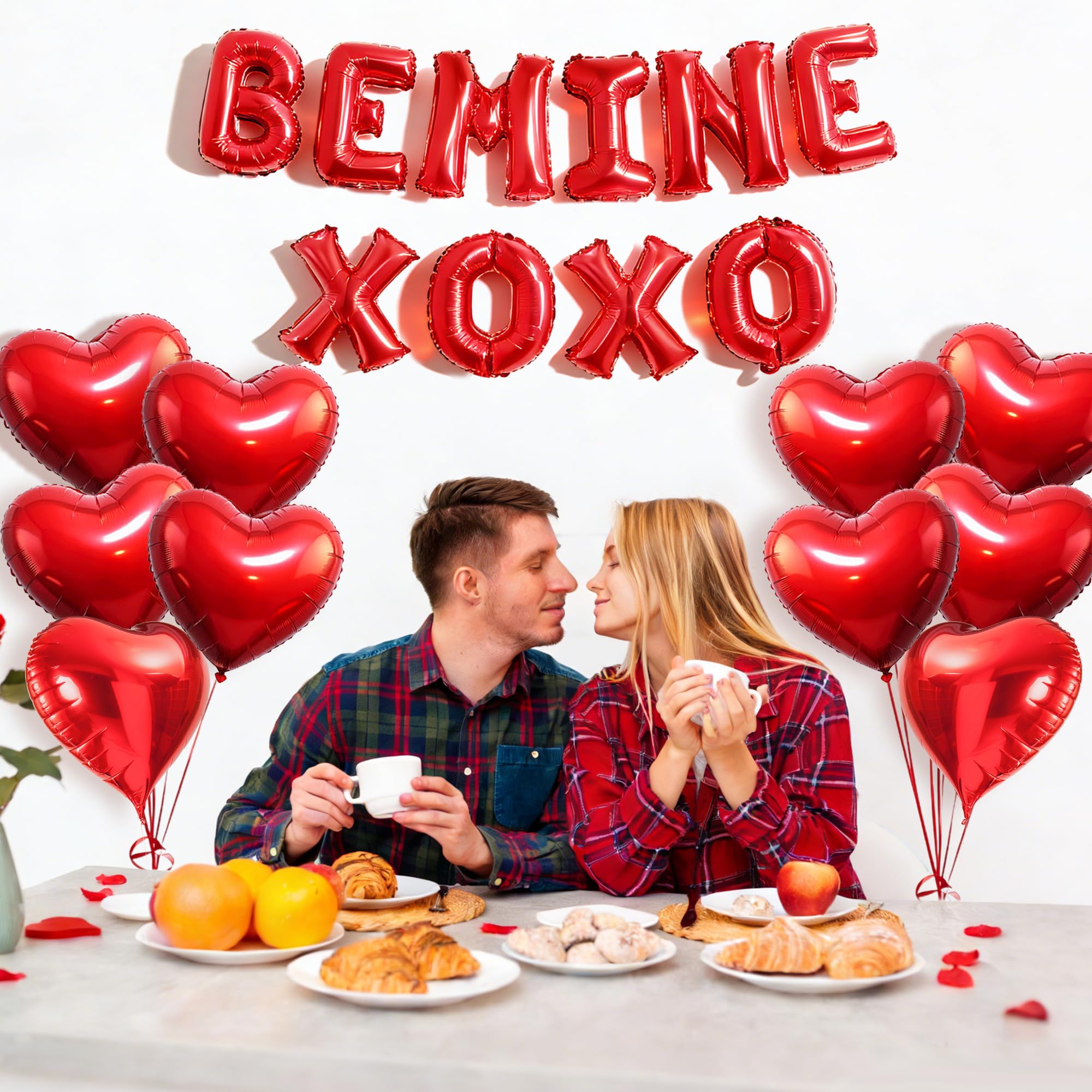 QDIRDEC proposal inspired decor idea with red heart balloons