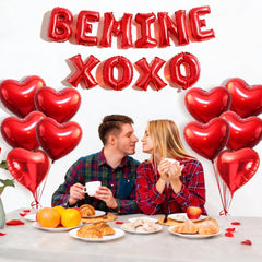 QDIRDEC proposal inspired decor idea with red heart balloons