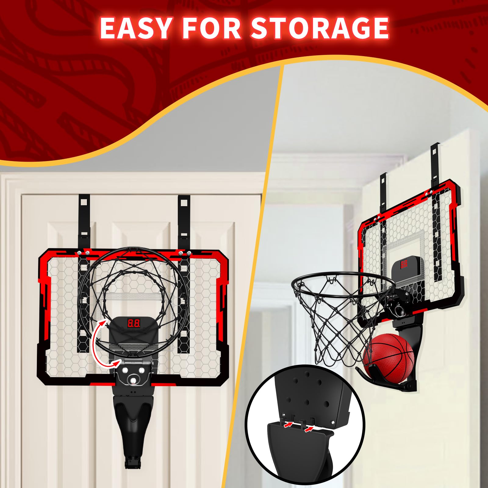 QDRAGON basketball hoop with a durable, high-strength steel rim for energetic play.