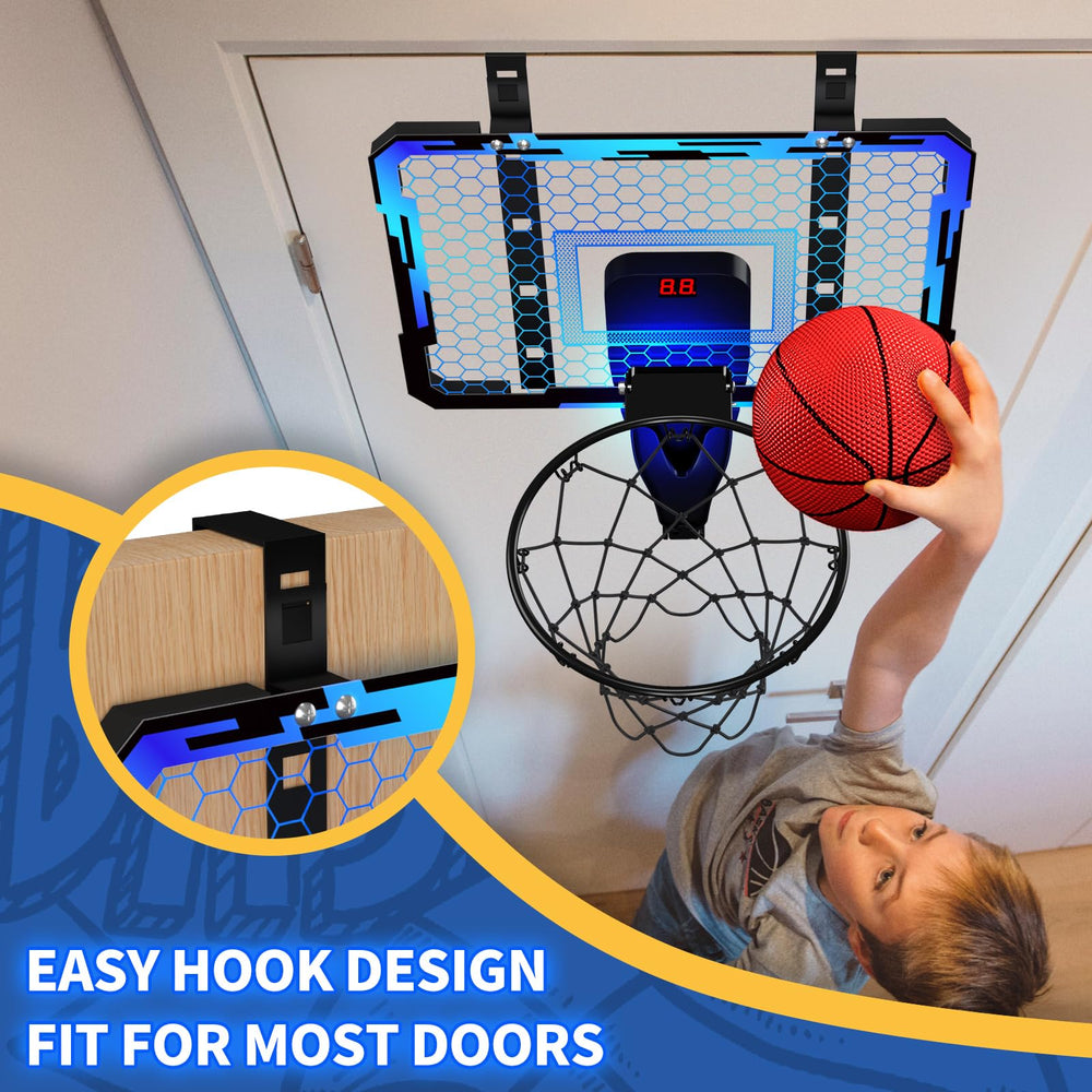 QDRAGON blue kids gift basketball hoop for birthdays.