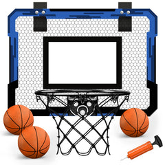 QDRAGON mini hoop over the door with blue finish for quick indoor play