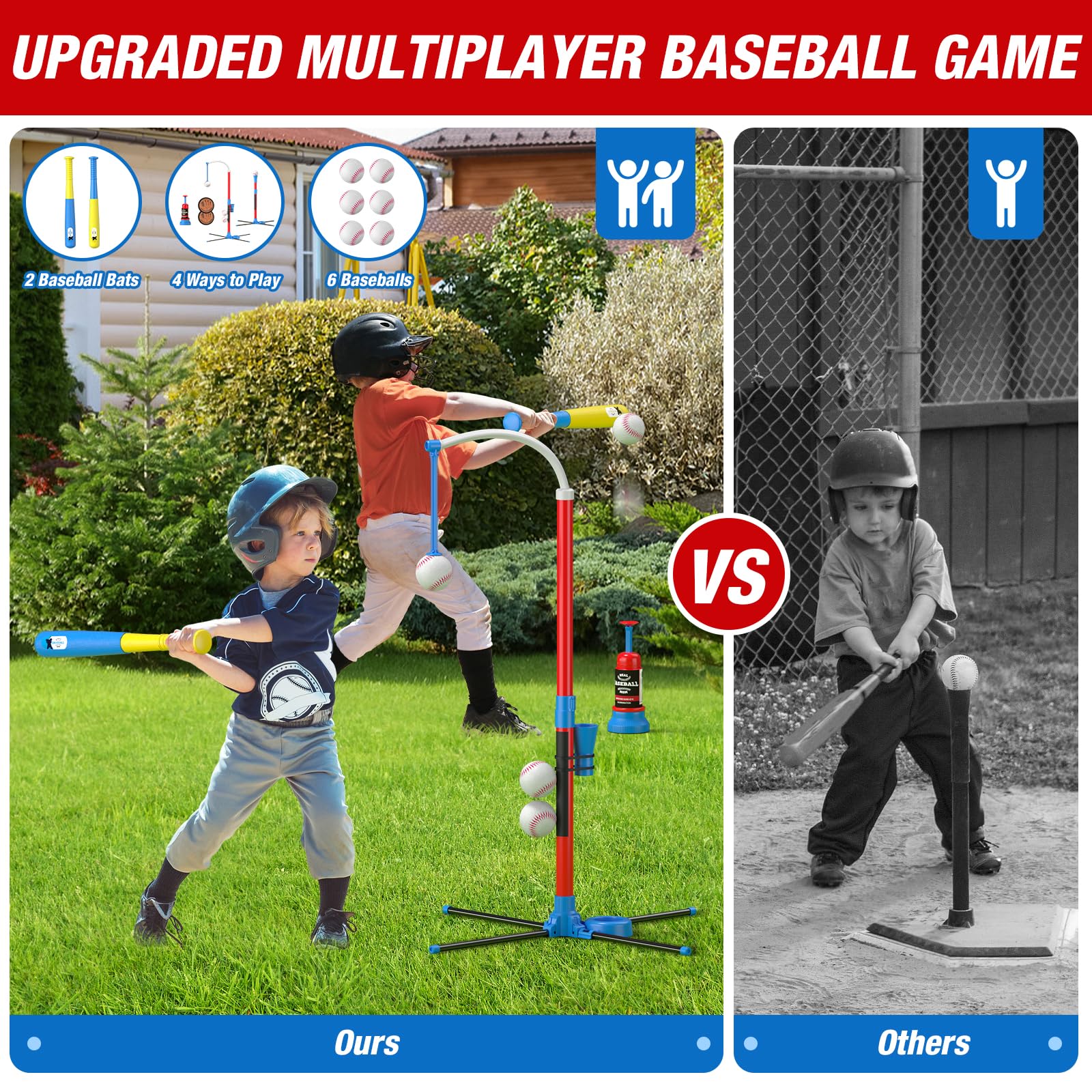 Stable X-shaped base helps keep the action steady during swings.