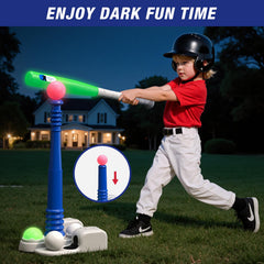 QDRAGON All-in-one Tball set includes tee, glowing bat, balls and bag