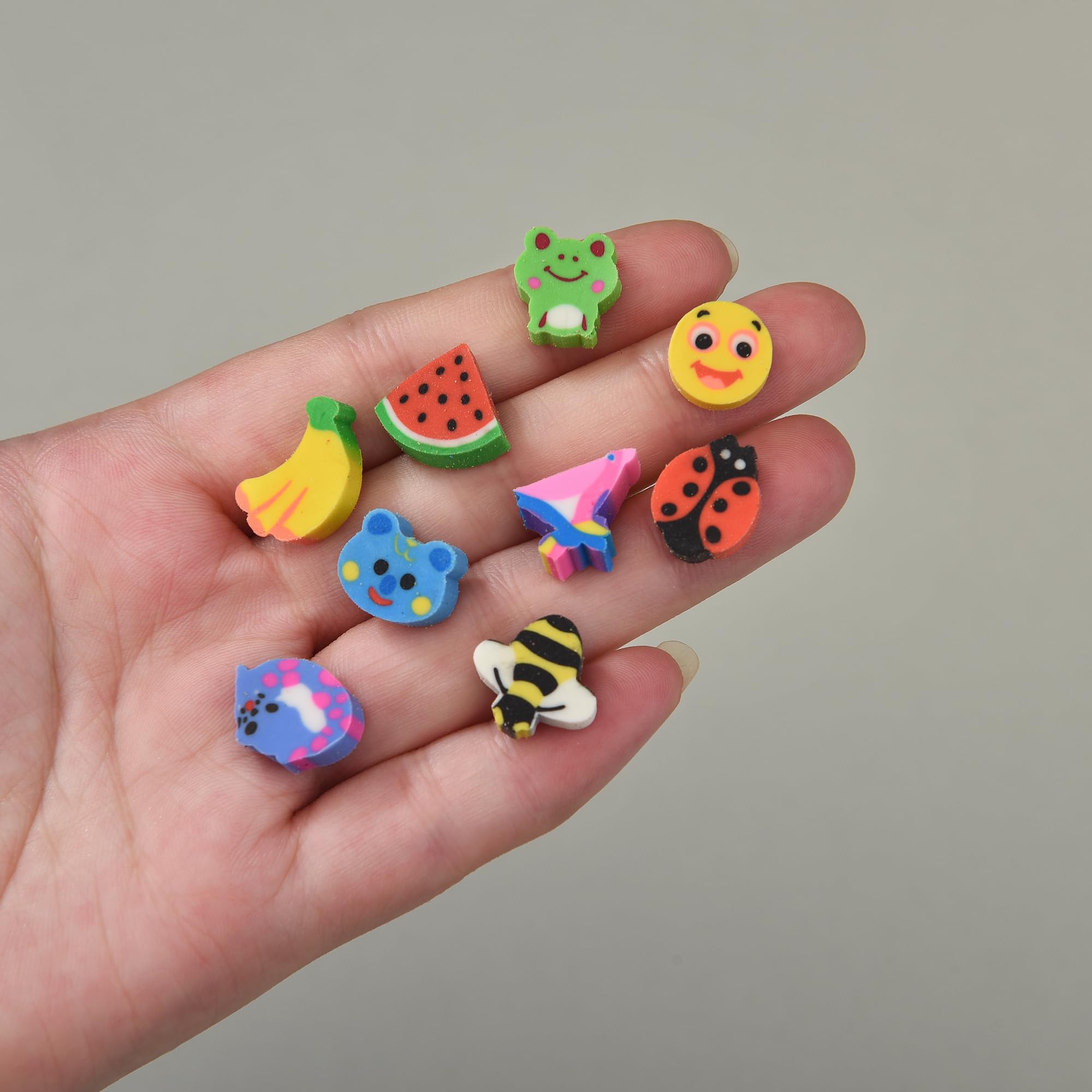 QDXATIVP fruit-pattern mini erasers for neat homework and crafts