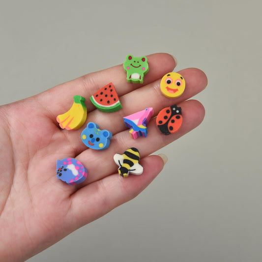 QDXATIVP fruit-pattern mini erasers for neat homework and crafts