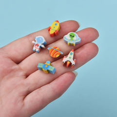 QDXATIVP spacecraft erasers; durable mini tools for writing and crafts.