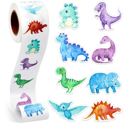 Qeeenar dinosaur stickers roll for classroom and party decorating
